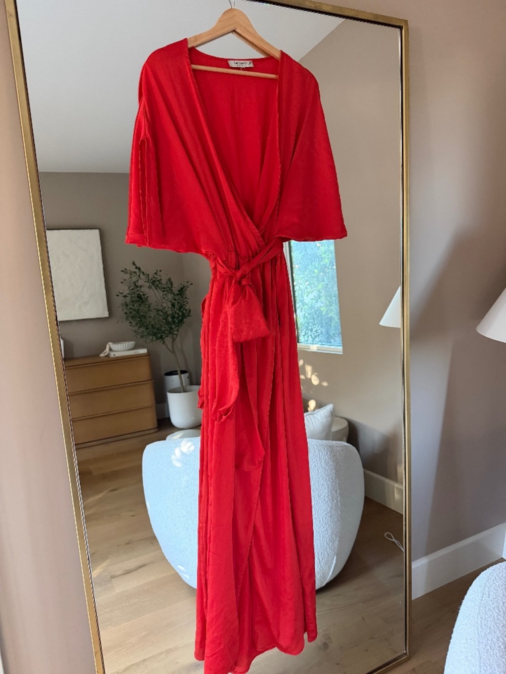 Vintage Guy Laroche Studio Red Wrap Maxi DreSs